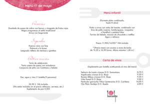 Menú 17 de mayo